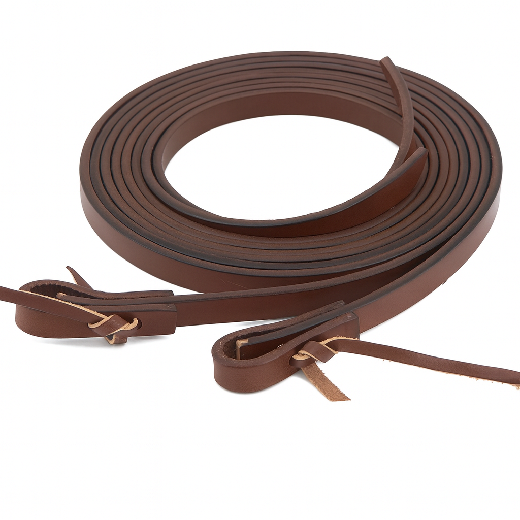 Riendas Divididas de Cuero con Aceite Pesado Flexibles para Rancho y Entrenamiento