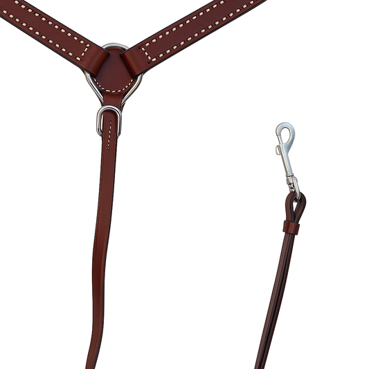 Pechera de Cuero Ajustable Premium para Caballo