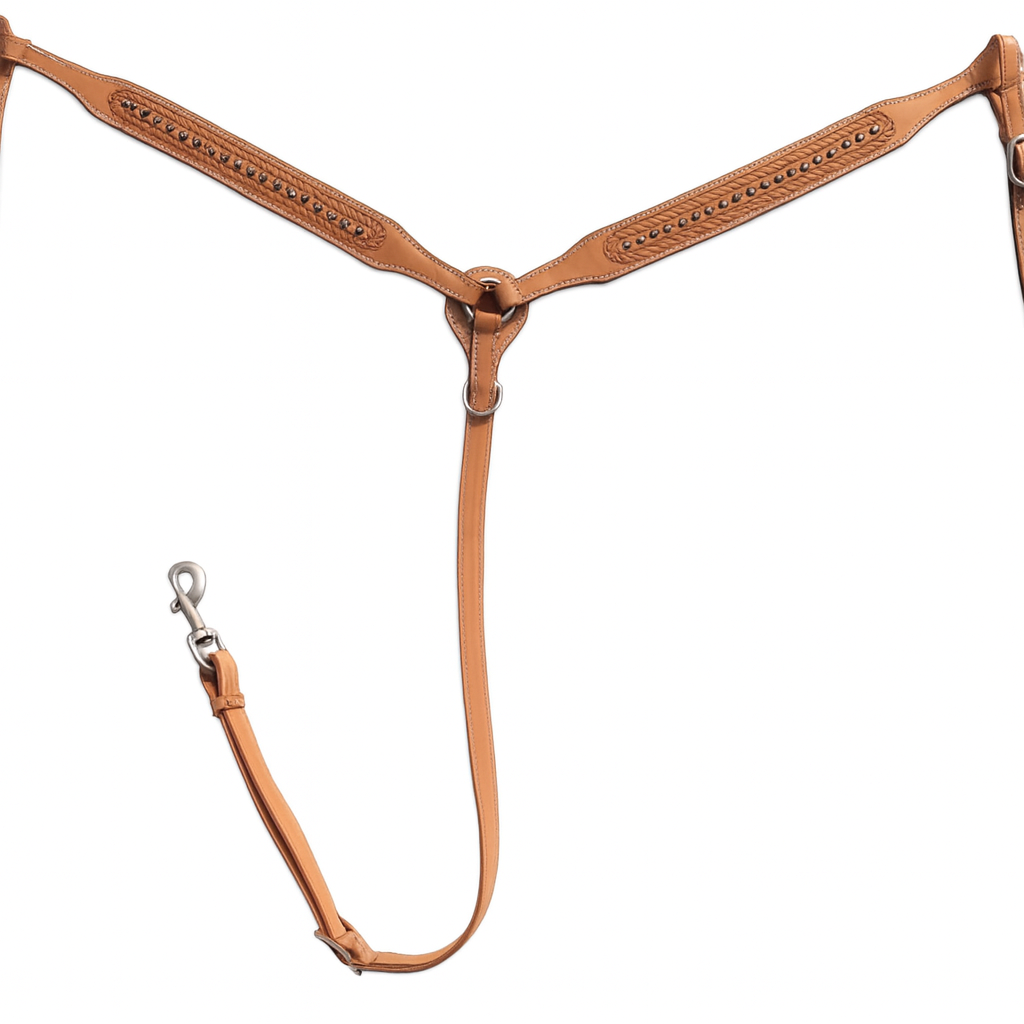 Pechera Western de Cuero Premium para Monta a Caballo