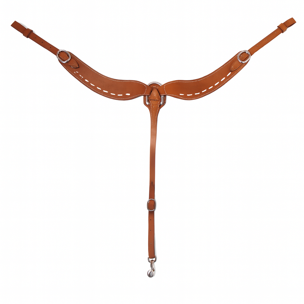 Pechera de Cuero Artesanal para Caballo Ajustable y Lista para Rodeo