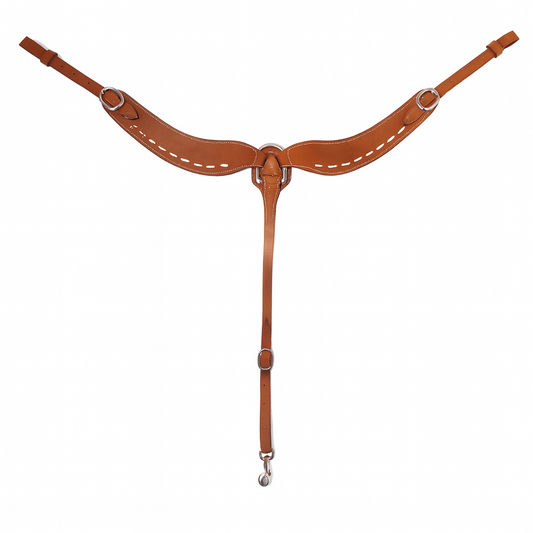 Pechera de Cuero Artesanal para Caballo Ajustable y Lista para Rodeo