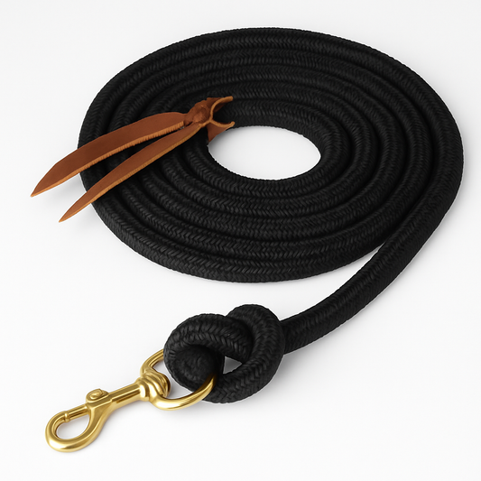 Cuerda de Guía Resistente para Caballo con Mosquetón de Latón