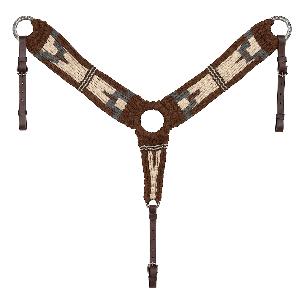 Pechera de Lana Tejida a Mano para Caballo Resistente y Ajustable