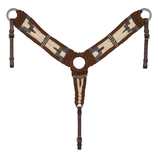 Pechera de Lana Tejida a Mano para Caballo Resistente y Ajustable