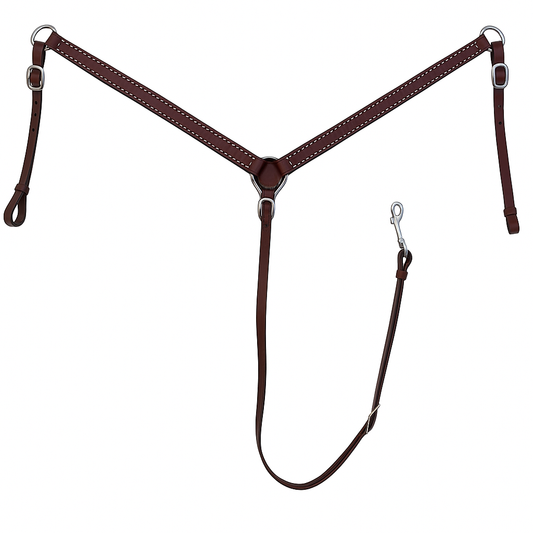 Pechera de Cuero Ajustable Premium para Caballo