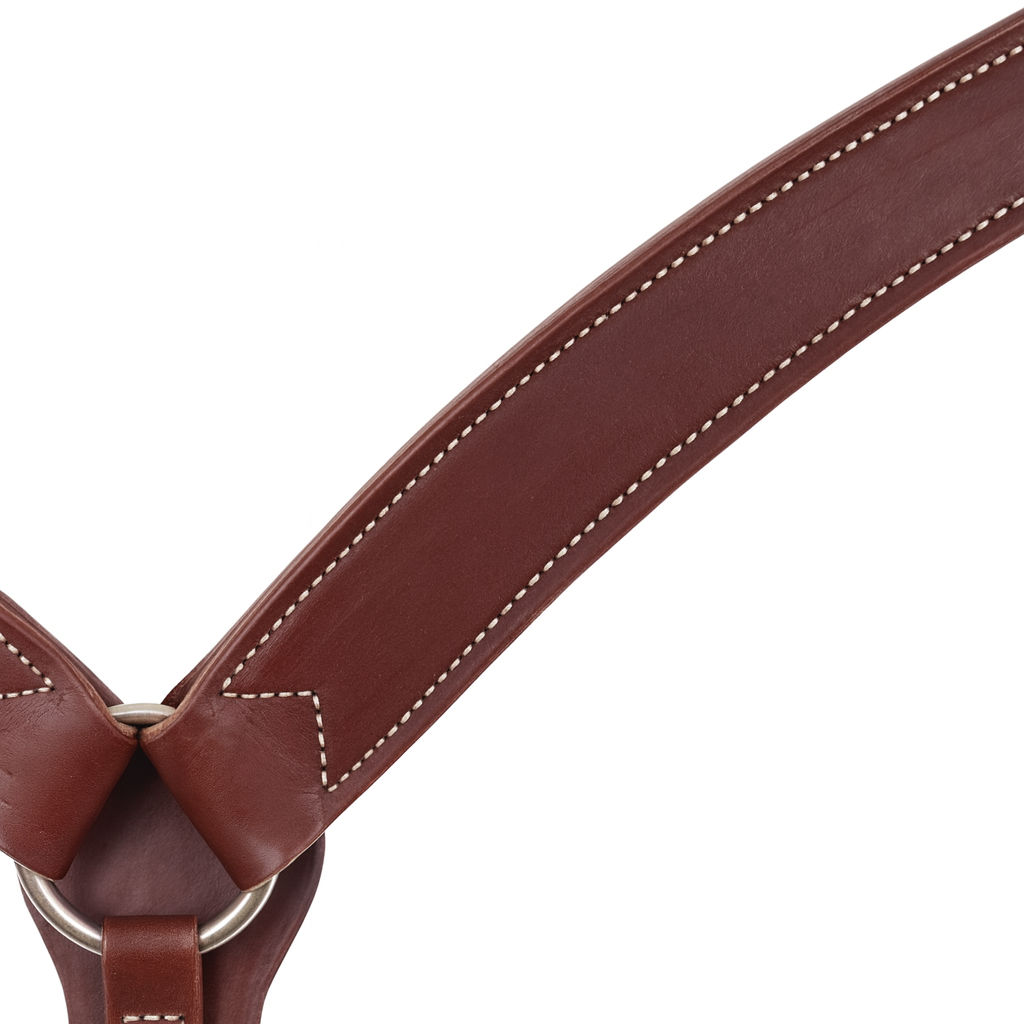 Pechera Western de Cuero con Diseño Contorneado y Aro Central