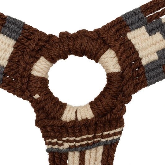 Pechera de Lana Tejida a Mano para Caballo Resistente y Ajustable